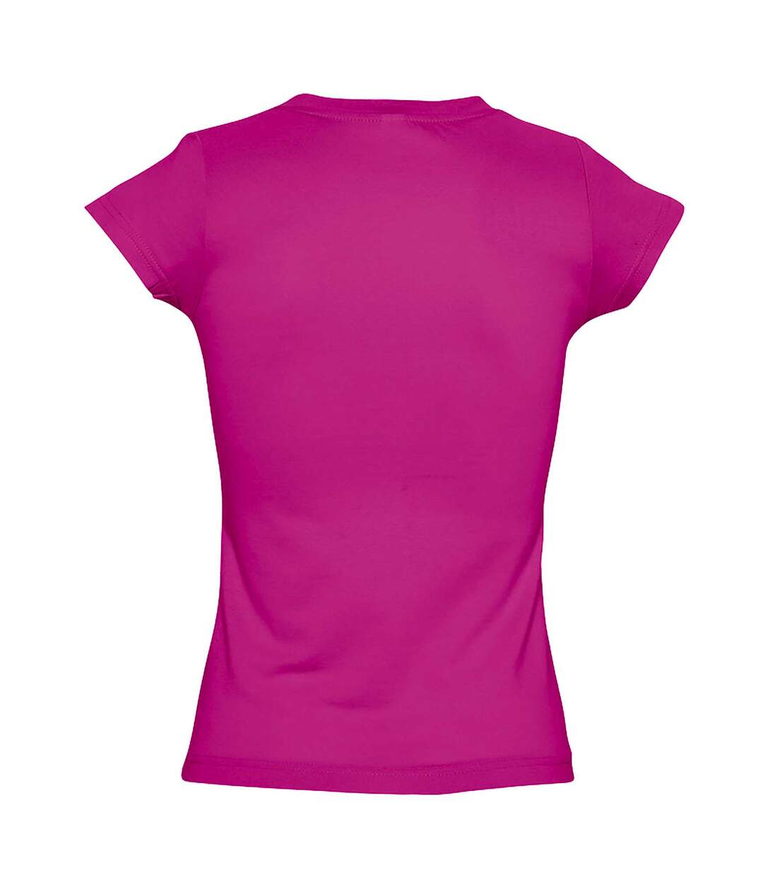 SOLs Womens/Ladies Moon V Neck Short Sleeve T-Shirt (Fuchsia) - UTPC294