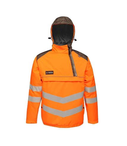 Blouson d´aviateur hi-vis overhead homme orange / gris Tactical Threads