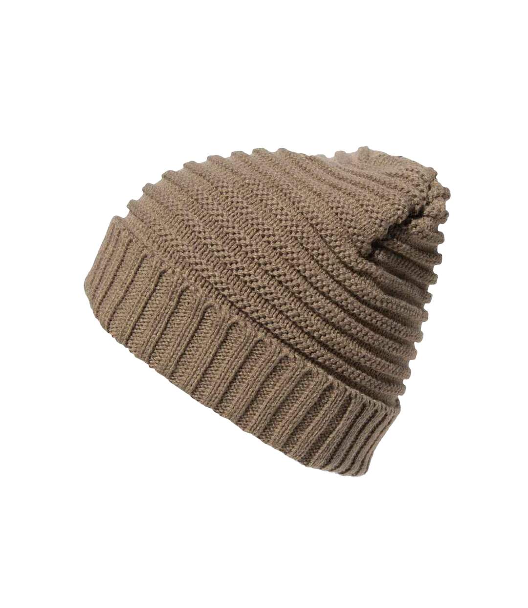 Unisex adult braided fleece lined beanie fennel Result Winter Essentials-1
