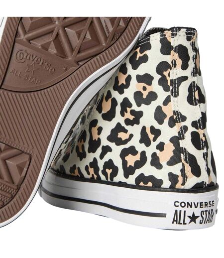 Womens/ladies Classic Hi Leopard Print Flat High Top Trainers Leopard Converse