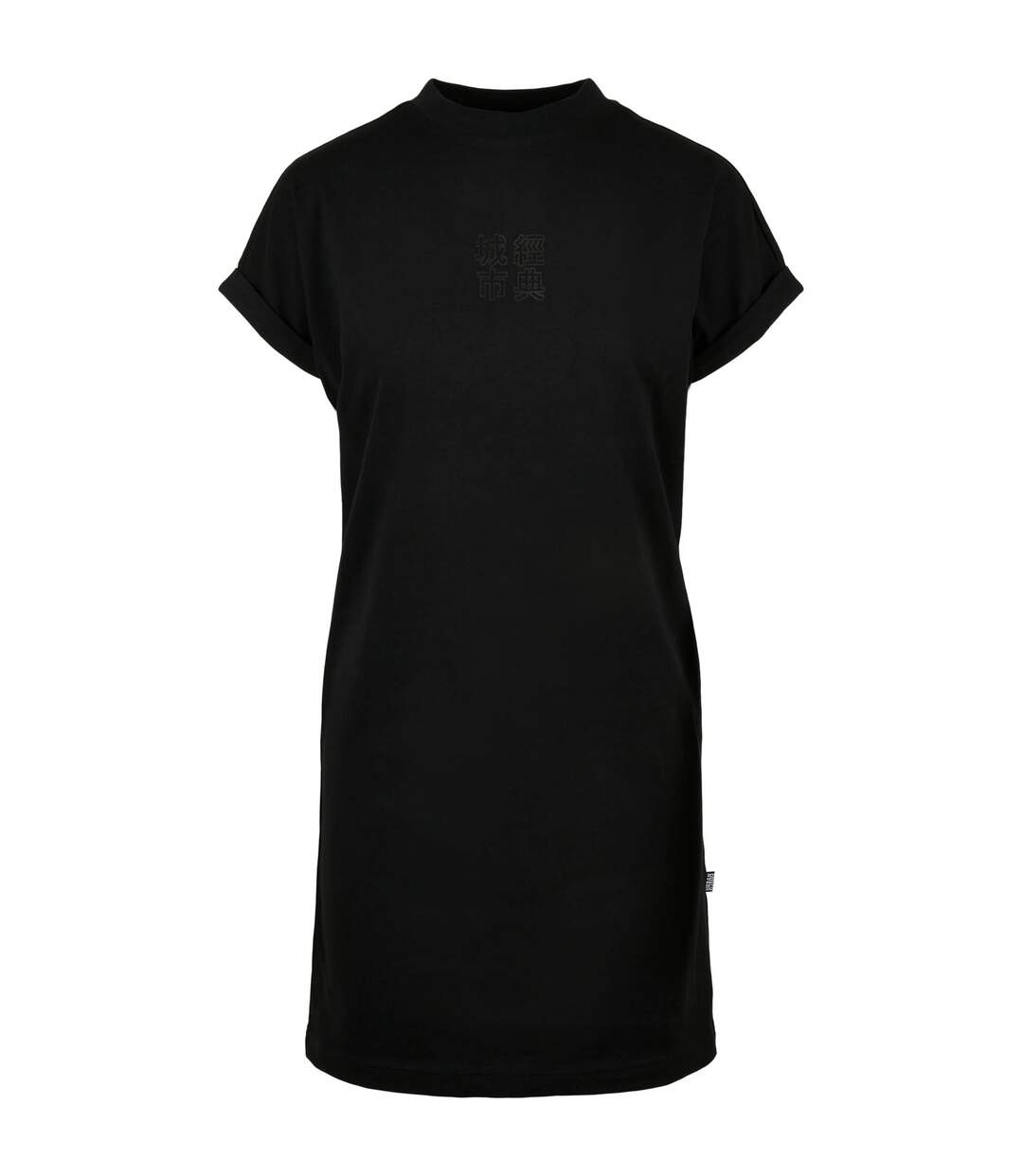 Robe T-shirt Manches Courtes Motif/style Logo En Chinois Femme Noir Urban Classics-1