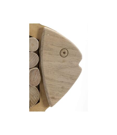Décoration Murale en Bois à Suspendre Poisson 42cm Naturel