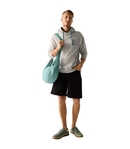 Sweat À Capuche Motif/style Imprimé Au Dos Cline Homme Gris Chiné Vert Méditerranéen Regatta
