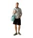 Sweat À Capuche Motif/style Imprimé Au Dos Cline Homme Gris Chiné Vert Méditerranéen Regatta-1