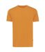 Unisex adult bryce recycled cotton t-shirt sundial orange Iqoniq-1