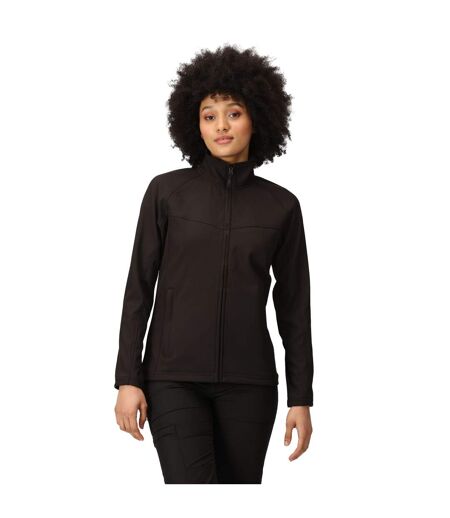 Regatta Ladies Uproar Softshell Wind Resistant Jacket (All Black) - UTRG1491