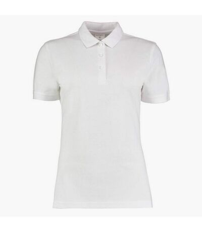 Kustom Kit Womens/Ladies Slim Fit Short Sleeve Polo Shirt (White)