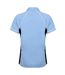 Finden & Hales Womens/Ladies Piped Performance Polo Shirt (Sky Blue/Navy/White) - UTPC5629