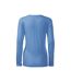 T-shirt Manches Longues Femme Bleu Clair Malfini-2