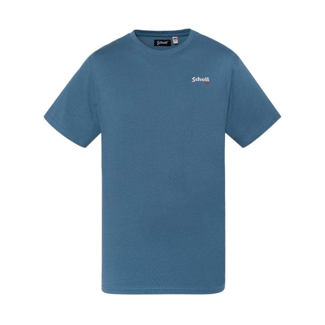 T-shirt Bleu Homme Schott TSCREW - L-1