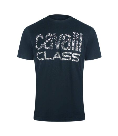 T-shirt Motif/style Imprimé Zèbre Homme Bleu Marine Cavalli Class