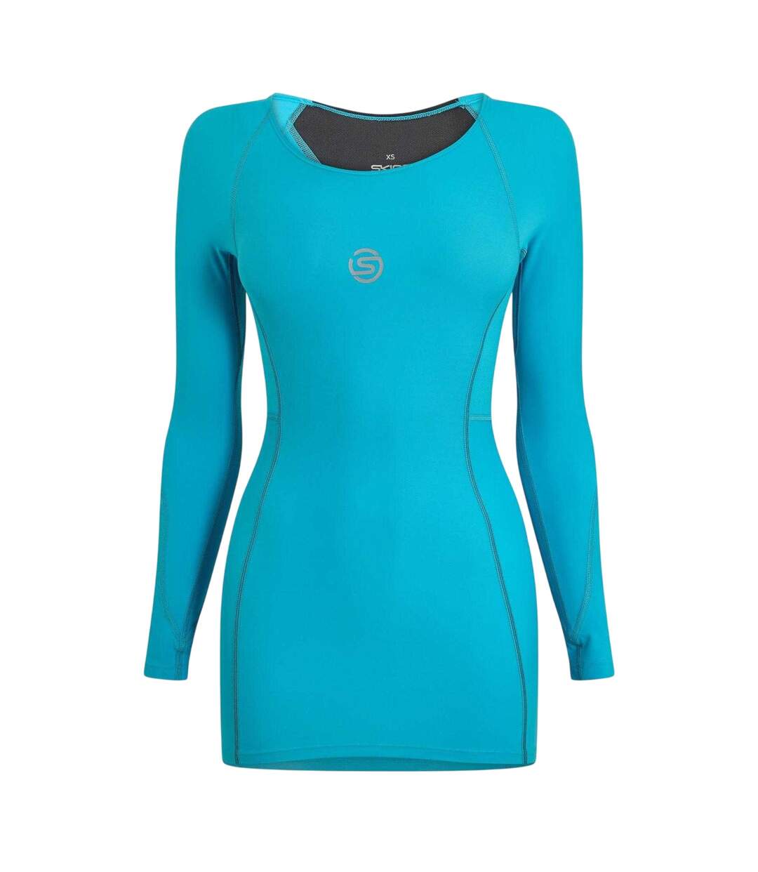 Womens/ladies Series-3 Base Layer Top Blue Skins-2