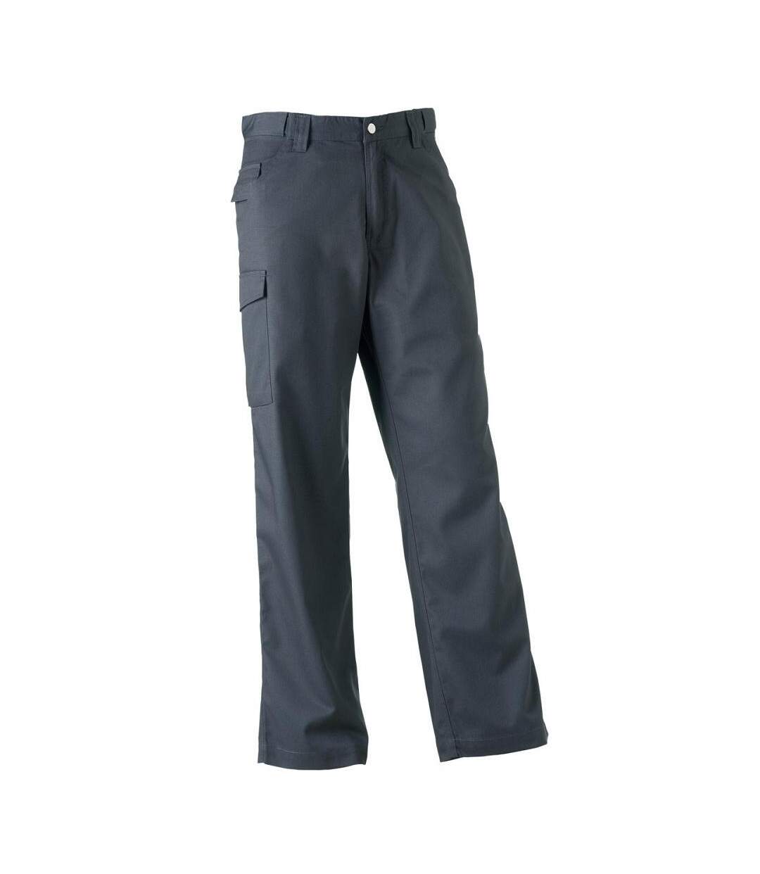 Pantalon De Travail, Coupe Régulière Homme Gris Russell-2