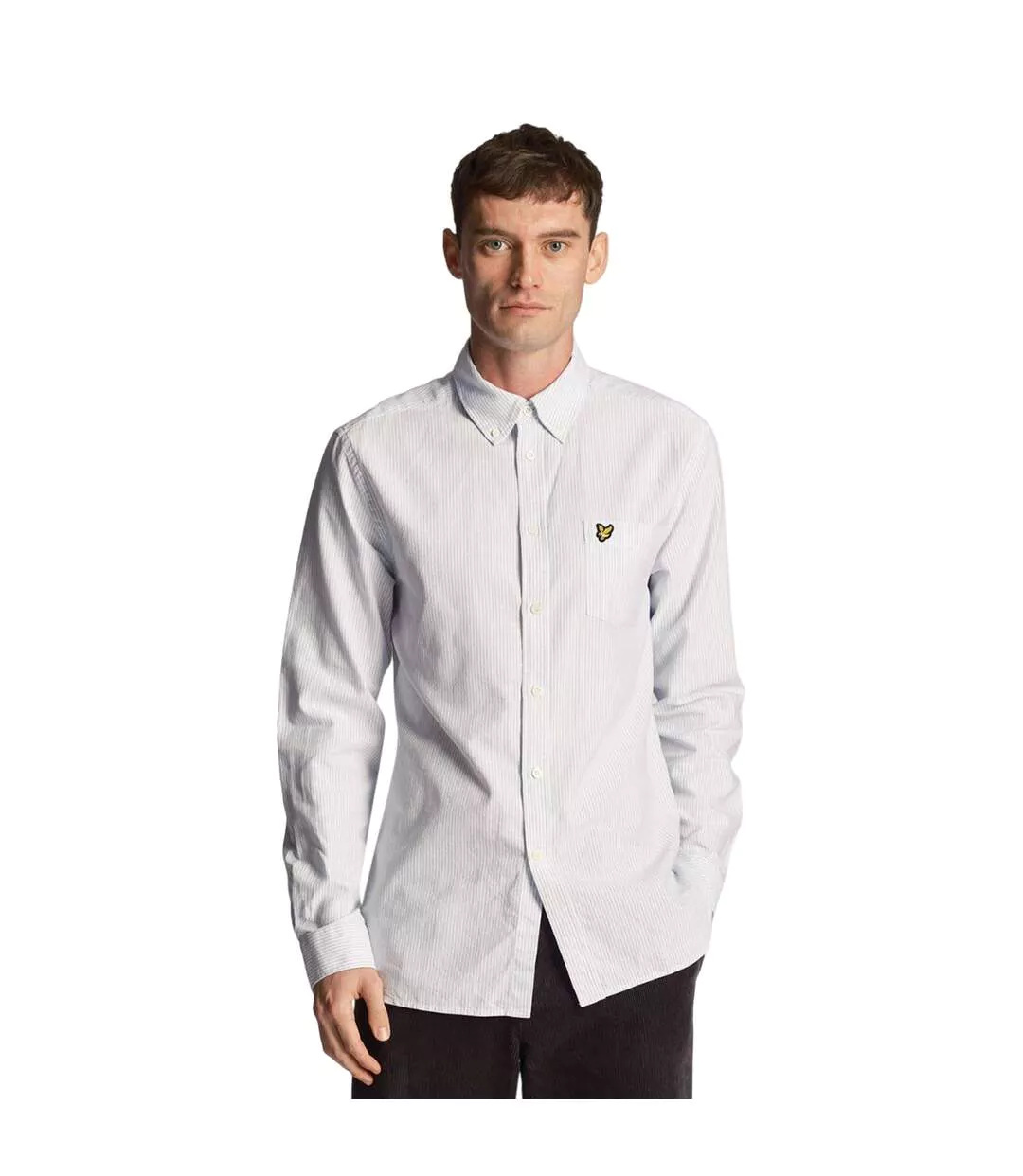 Chemise Motif Rayé Homme Bleu Blanc Lyle & Scott-1