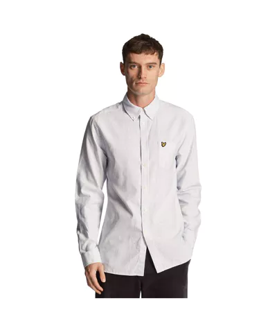Chemise Motif Rayé Homme Bleu Blanc Lyle & Scott