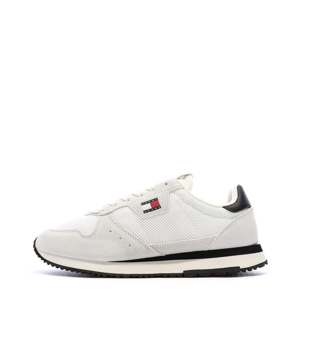 Baskets blanches/marines homme tommy hilfiger eva runner leath-1