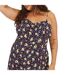 Robe Mi-longue Bretelles Fines Motif/style Floral Femme Noir Vert Jaune Brave Soul-4