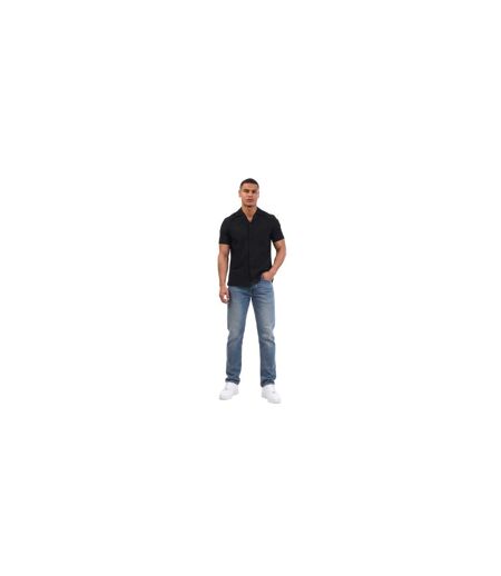 Mens Ellino Polyester Short-sleeved Shirt Black Hugo