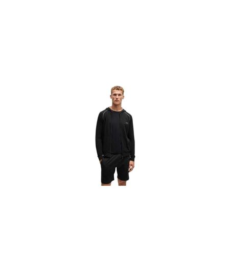Mens Mix&match Full Zip Hoodie Black Boss