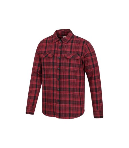 Mens clyde checked shirt red Mountain Warehouse