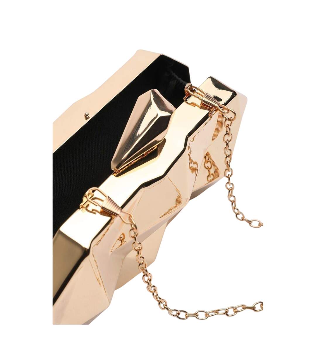 Geometric Clutch Bag One Size Gold Where´s That From-2