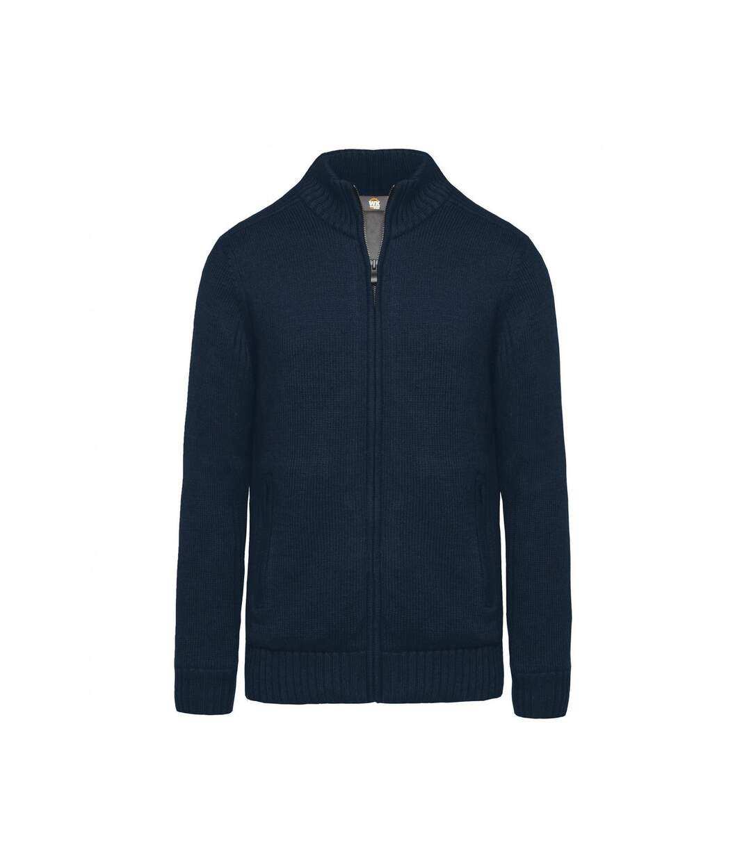 Gilet cardigan doublé polaire - HOMME - WK959 - bleu marine