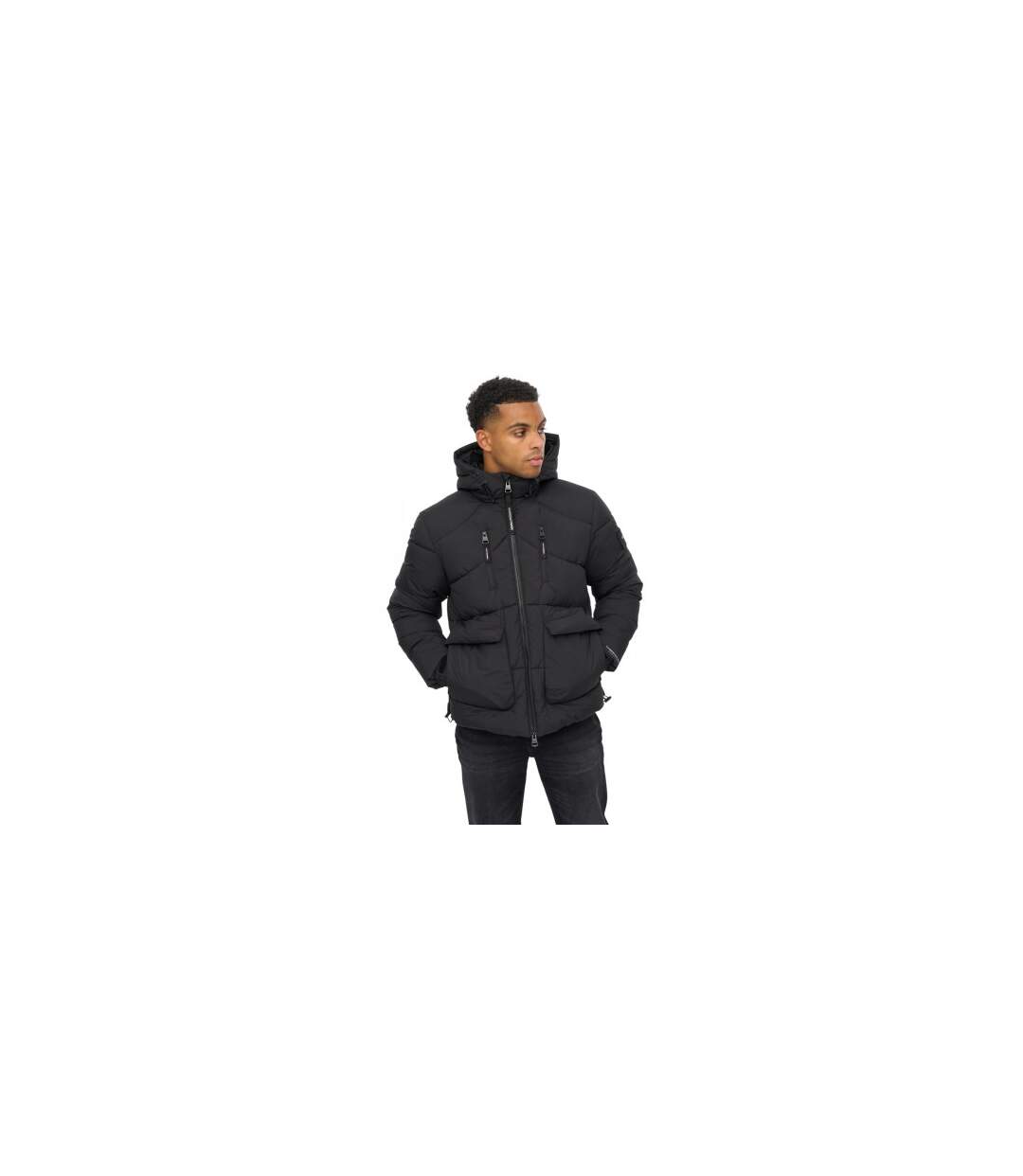 Doudoune À Capuche Walkham Homme Noir Crosshatch-1