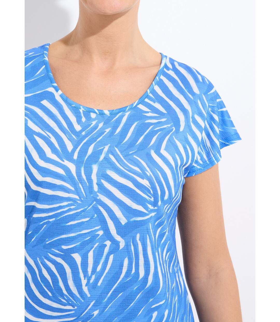 T-shirt col rond manches courtes imprimé-4