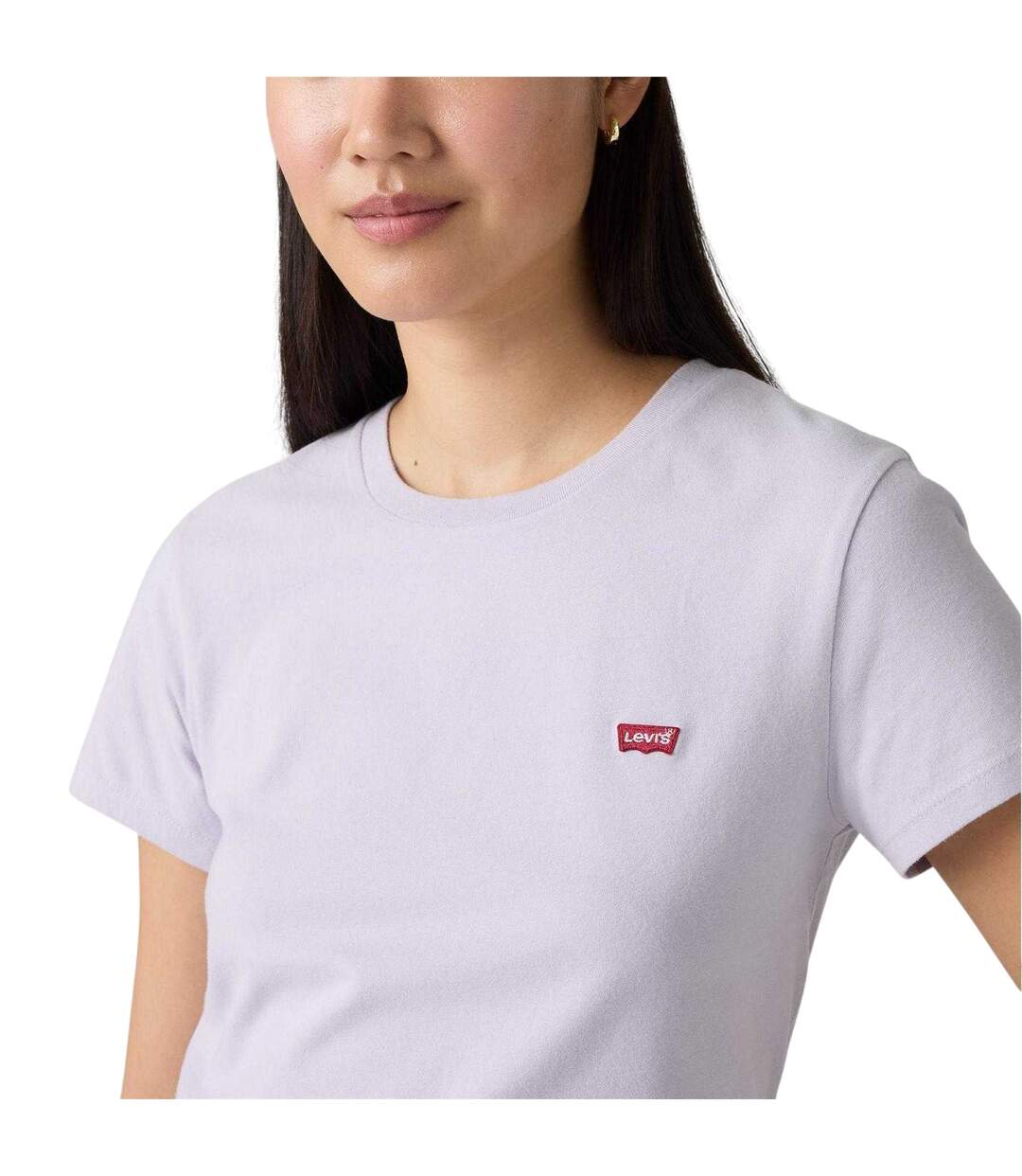 Womens/ladies Perfect Crew Neck T-shirt Thistle Levis-4