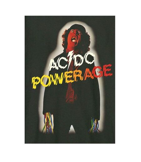 T-shirt powerage adulte charbon Amplified