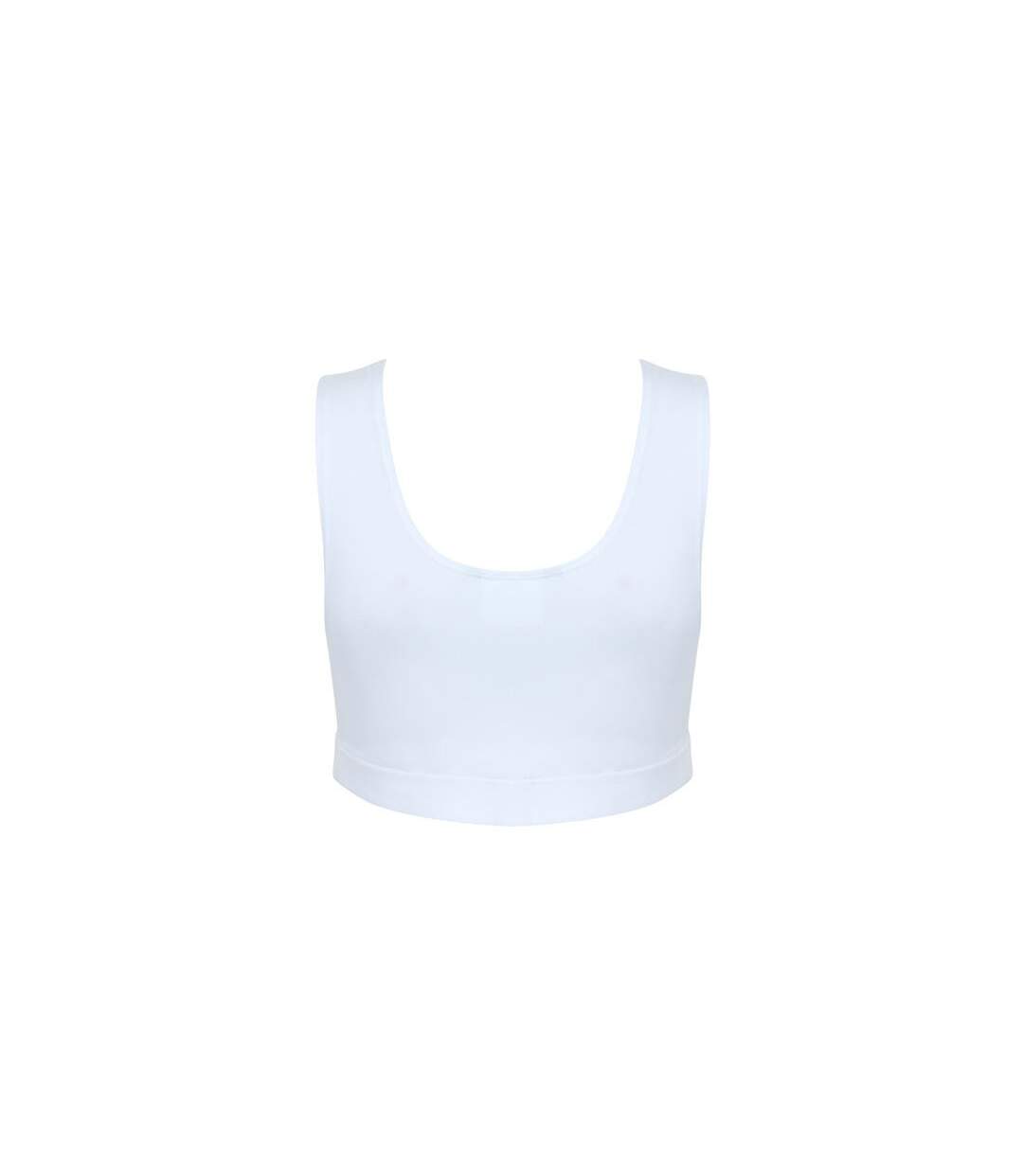 Débardeur court femme blanc Skinni Fit-2