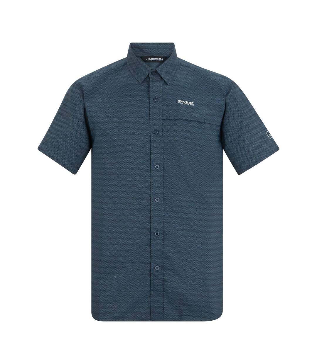 Chemise Manches Courtes Motif/style Triangle Mindano Homme Bleu De Chine Regatta-2
