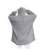 Unisex adult teddy fleece oversized hoodie grey Ribbon