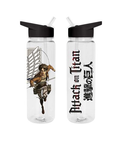 Attack on Titan Eren Yeager Plastic Water Bottle (Black/Brown/White) (One Size) - UTPM6430