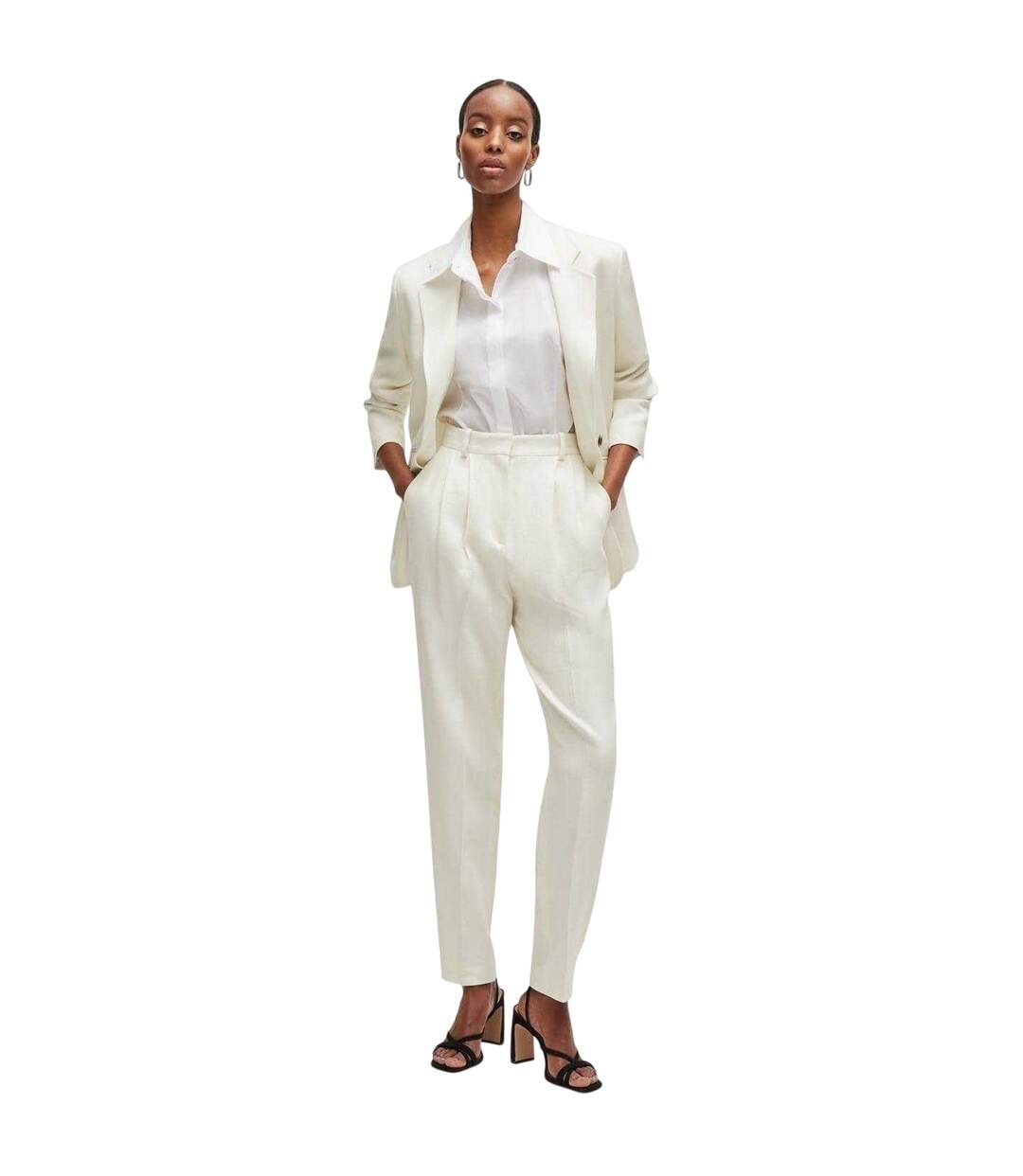Pantalon Tefike Femme Blanc Boss-1