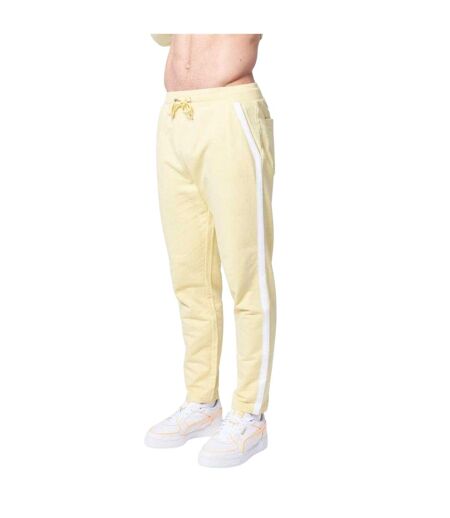 Mens Side Stripe Slim Joggers Yellow Native Youth