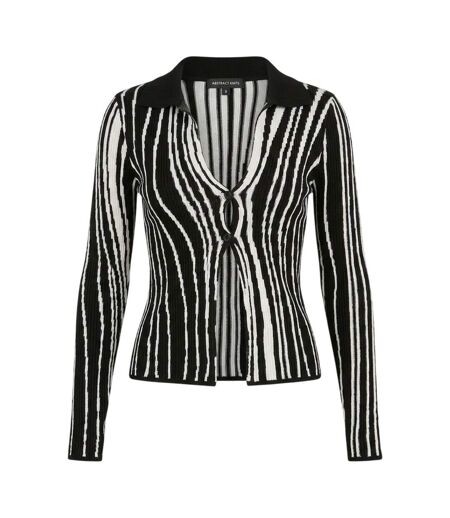Womens/ladies Stripes Shirt Black Missy Empire