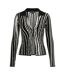 Womens/ladies Stripes Shirt Black Missy Empire-2