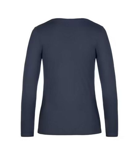 T-shirt Manches Longues #e190 Femme Bleu Marine B&C