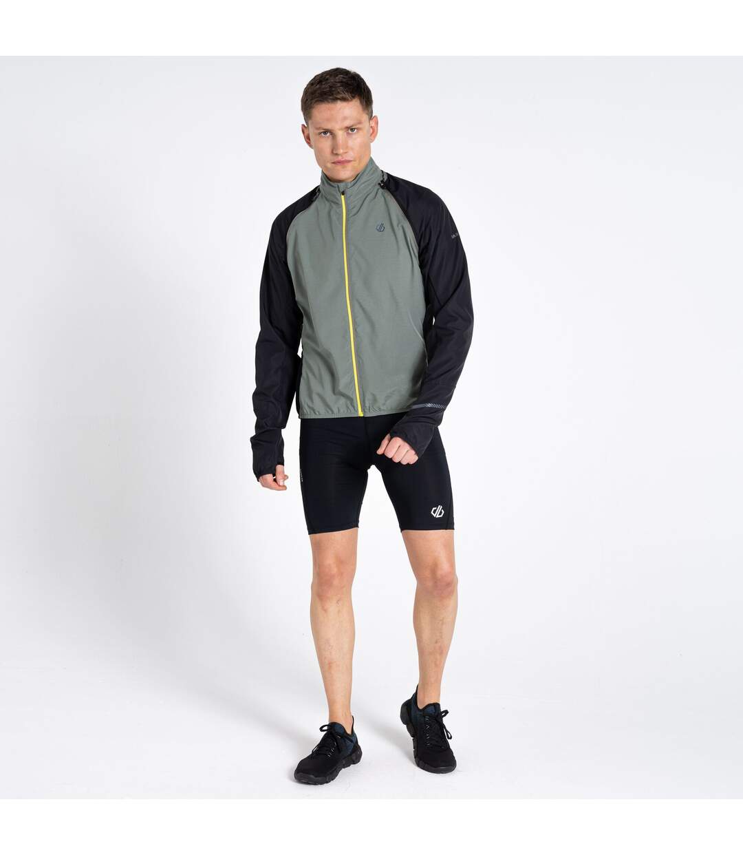 Veste Coupe-vent Oxidate Homme Vert De Gris Noir Dare 2b-1