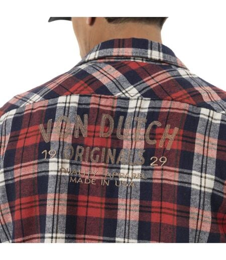Chemise homme manches longues en flanelle à carreaux logo dos Tyler Vondutch