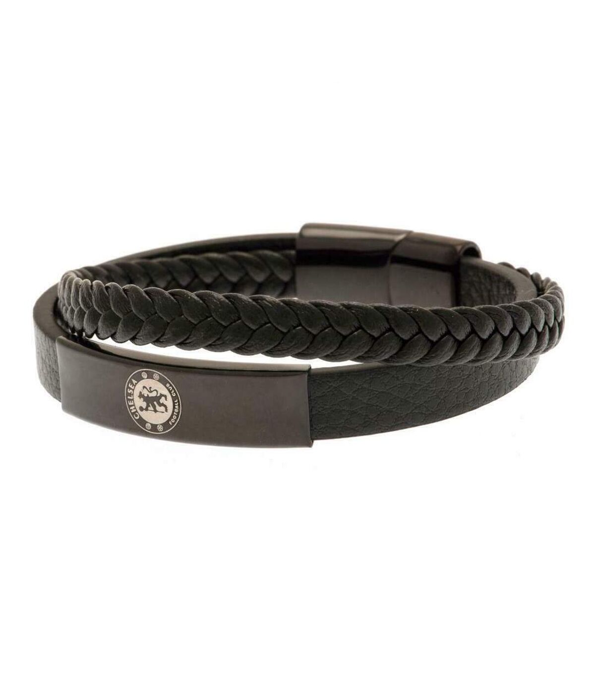 Chelsea FC Bracelet en cuir (Noir) (Taille unique) - UTTA8314