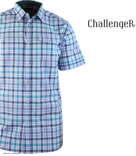 CHALLENGER CH4006 Chemisettes manches courtes : l'élégance du pur coton respirant