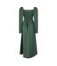 Robe Mi-longue Manches Bouffantes Abby Femme Vert Nobody´s Child-2