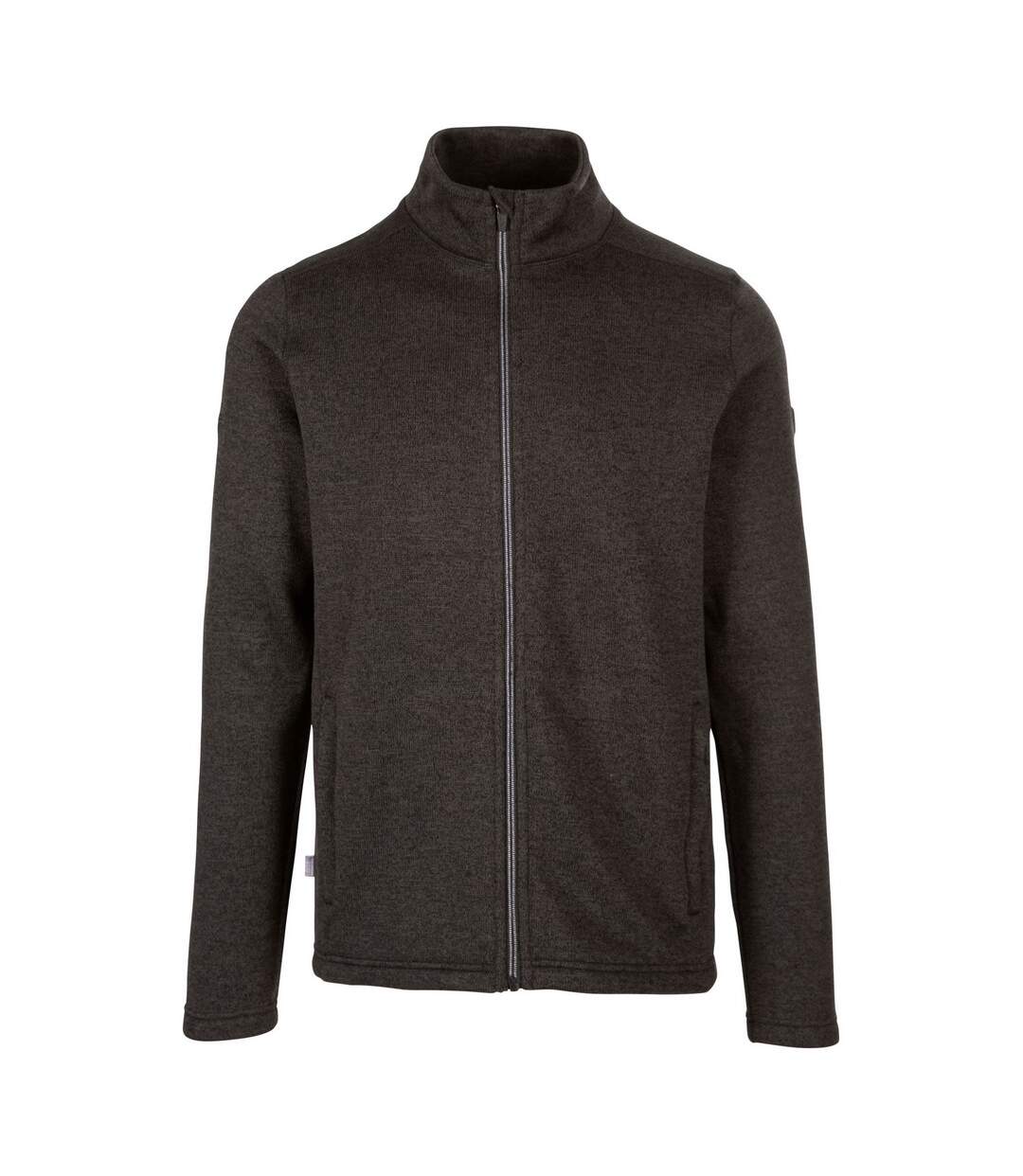 Mens Rundel Marl Fleece Jacket Dark Grey Trespass-2