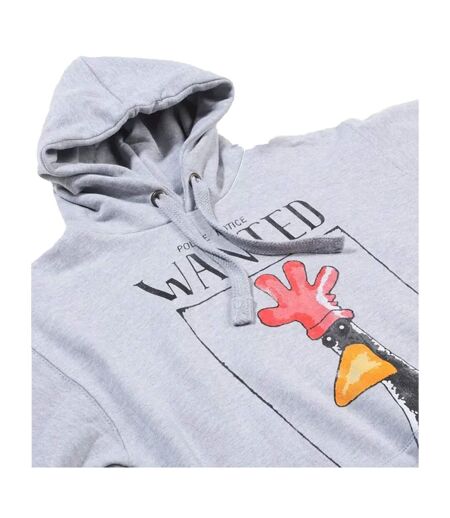 Unisex Adult Feathers Mcgraw Wanted Poster Hoodie Grey Wallace And Gromit