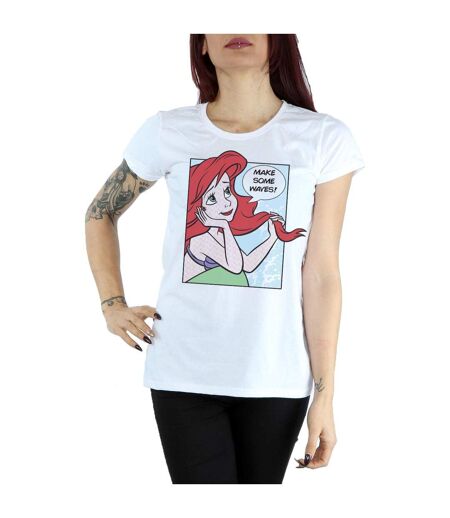 Disney Princess Womens/Ladies Ariel Pop Art Cotton T-Shirt (White) - UTBI36794