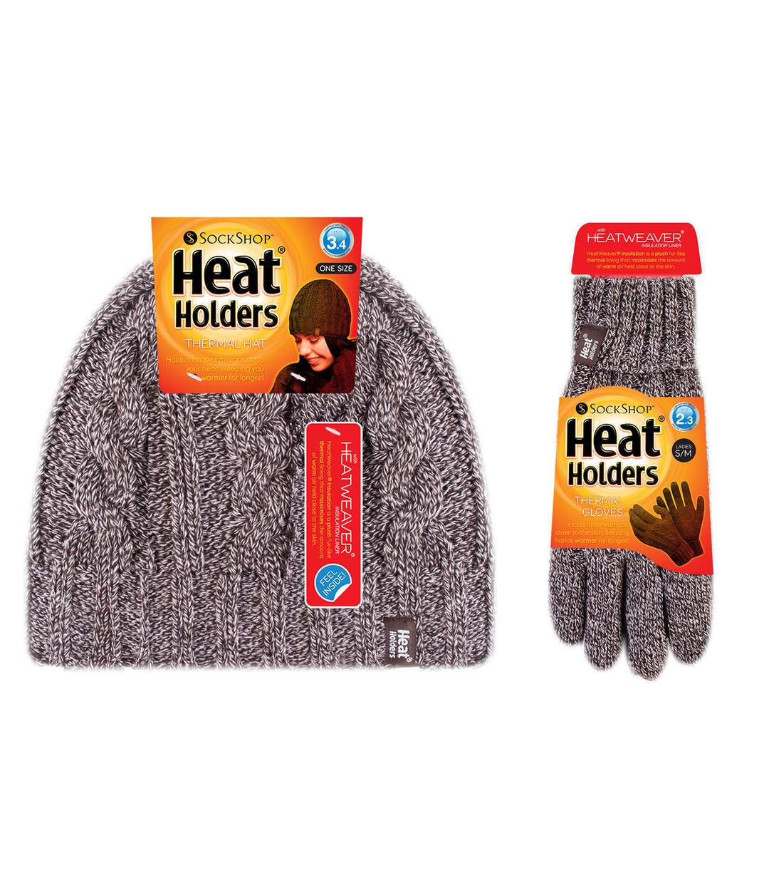 Heat Holders - Ladies Hat & Gloves Set for Winter - M/L-2