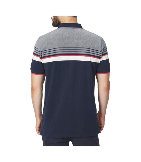 Polo marine/blanche/rose homme tbs  eltonpol