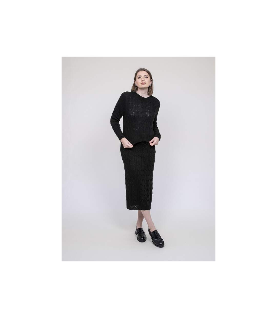 Ensemble en maille pull + jupe XALABA - Dona X Lisa-4